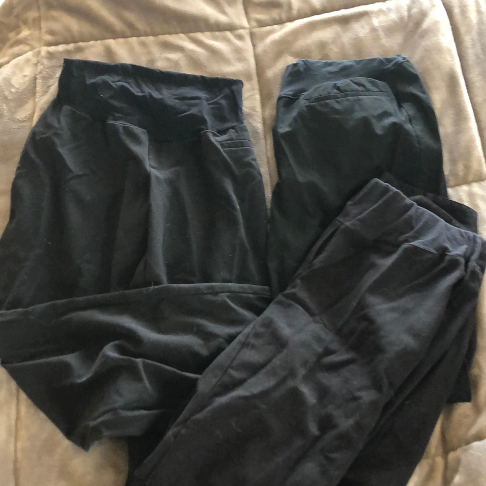 3 pairs of black maternity pants